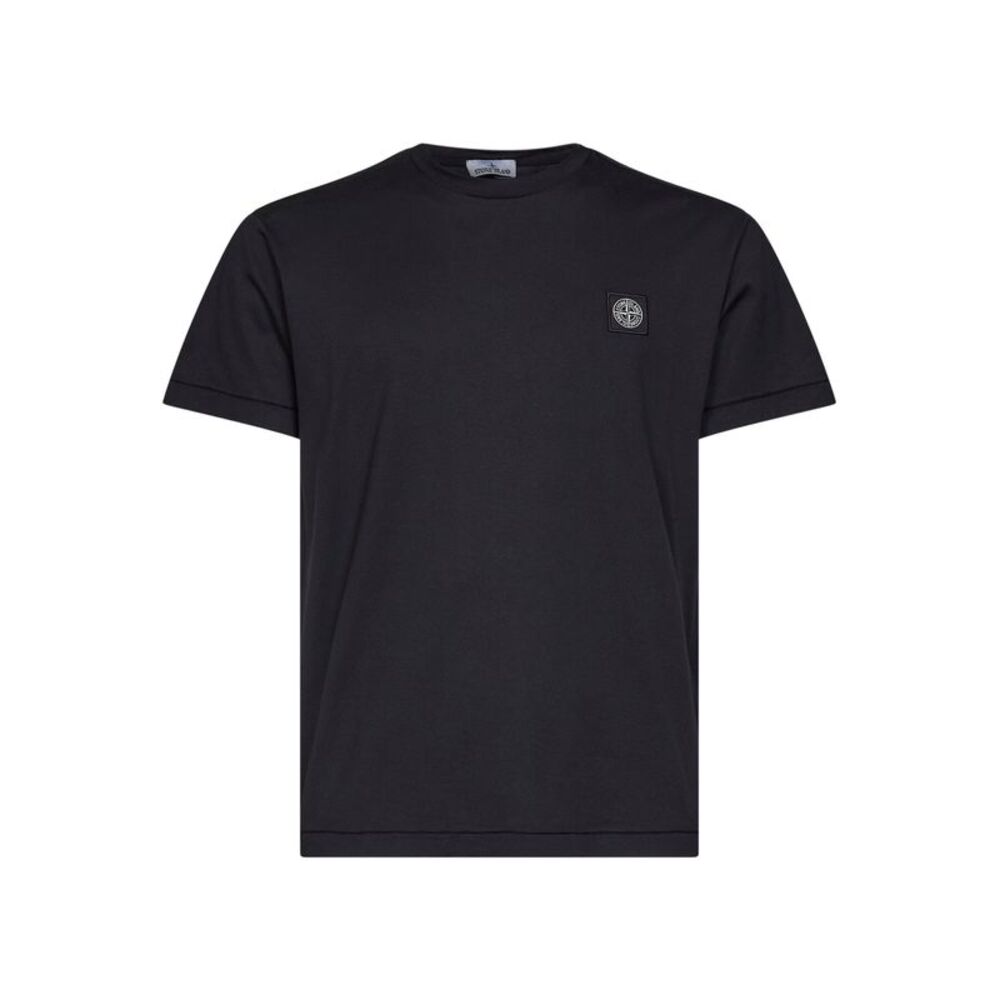 Stone Island Men Black 60/2 Cotton Jersey Slim-Fit T-Shirt